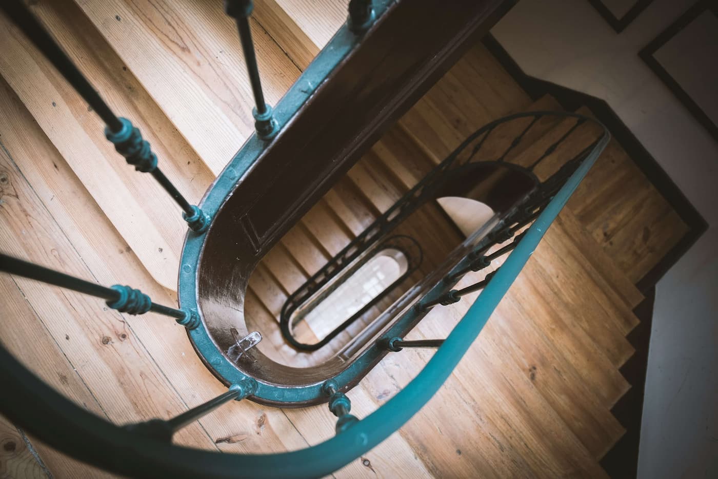 Staircase renovation with modern finish and upgraded handrails