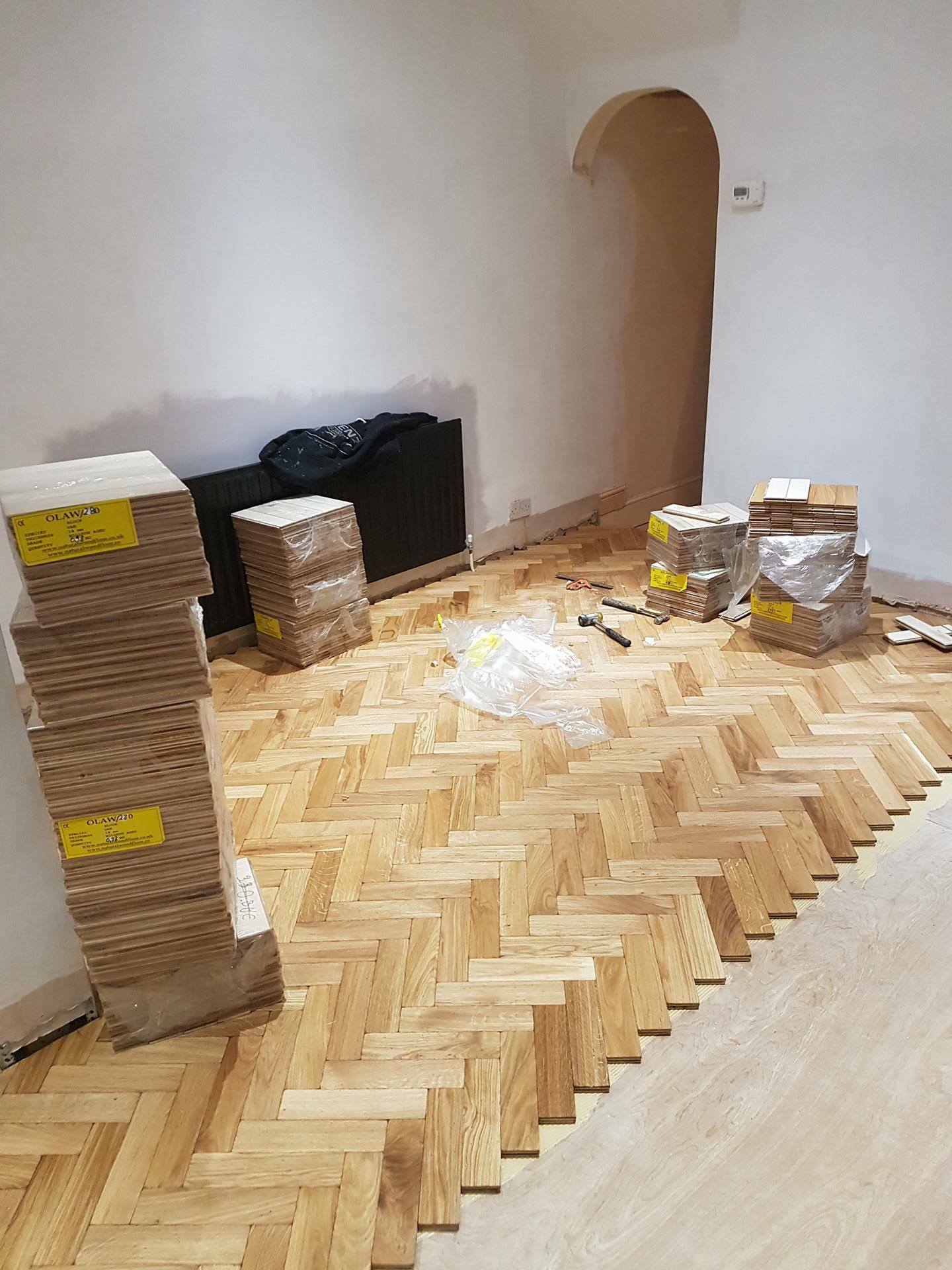 Flooring project: Parquet floor installation