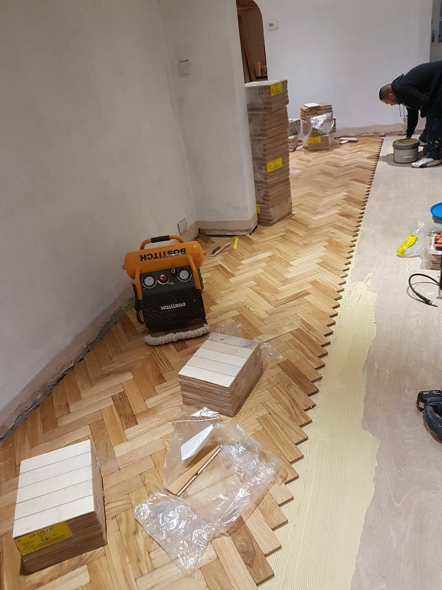 Flooring project: Parquet floor installation
