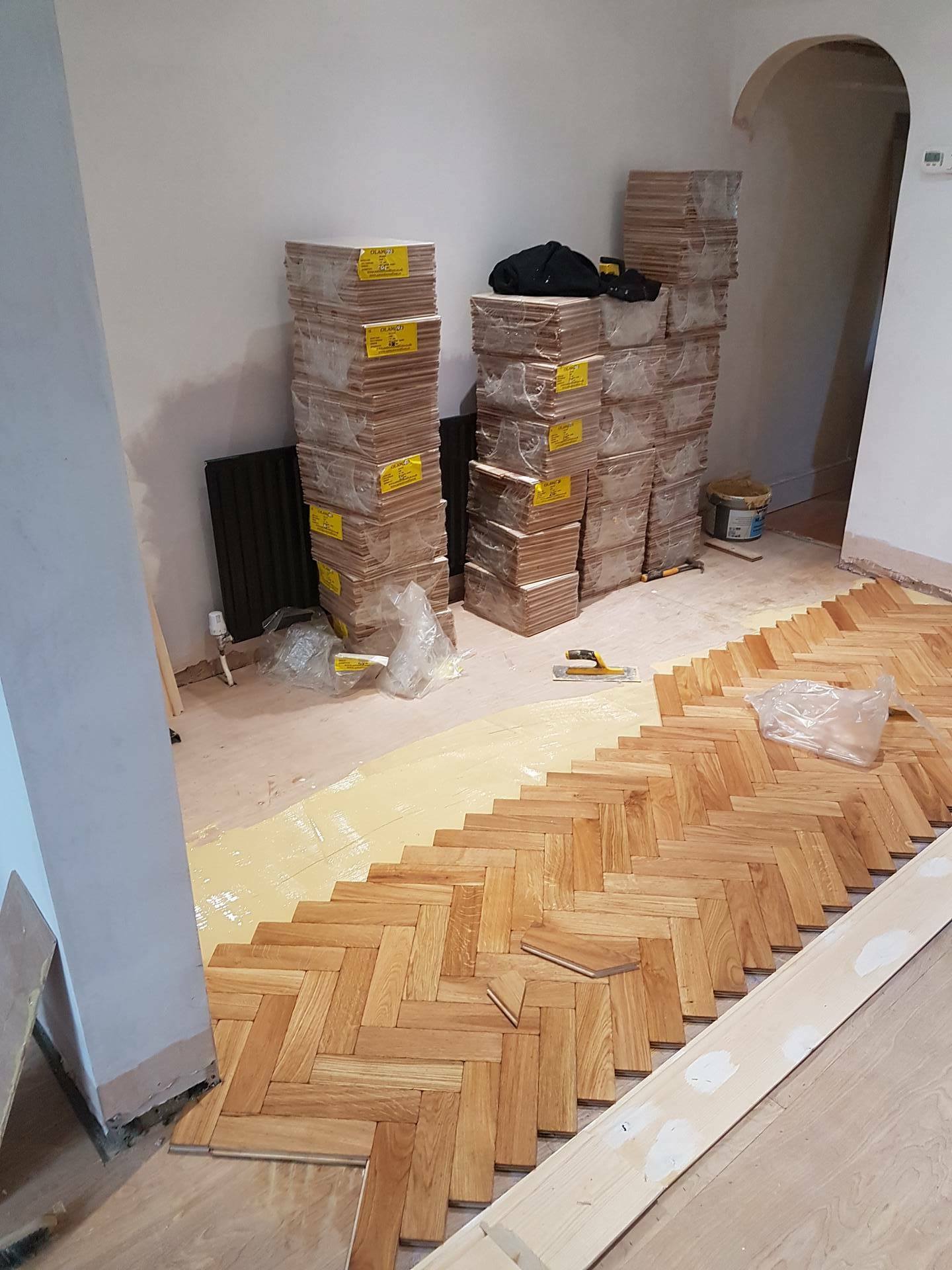 Flooring project: Parquet floor installation