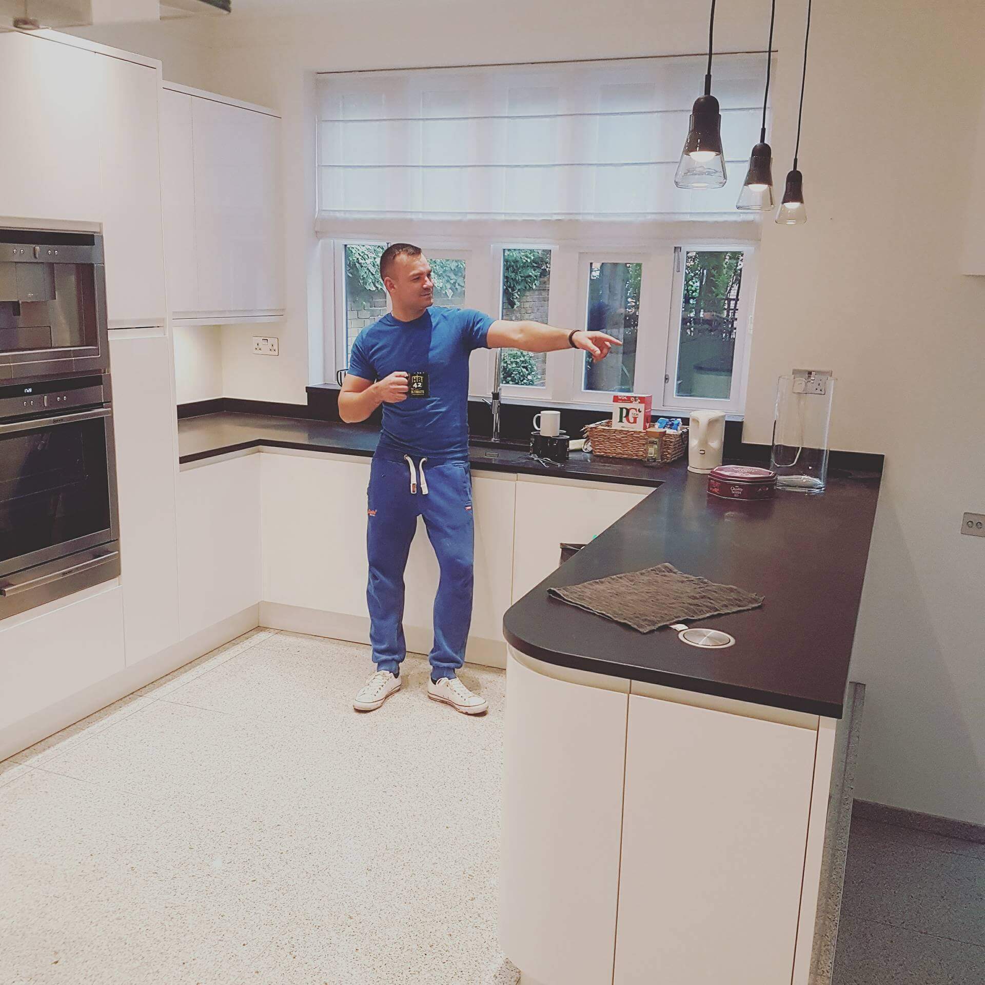 Modern kitchen installation completed by S.L. Builders LTD